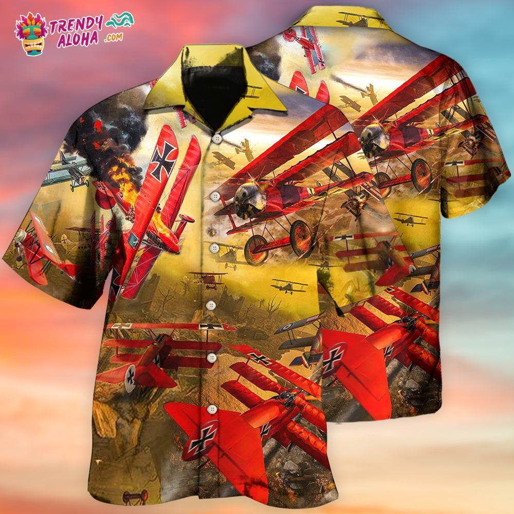 Airplane In The War Style Hawaiian Shirt – Trendy Aloha