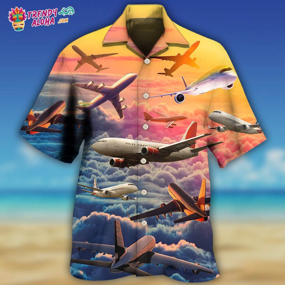 Airplane Let Your Dreams Take Flight Style Hawaiian Shirt – Trendy Aloha