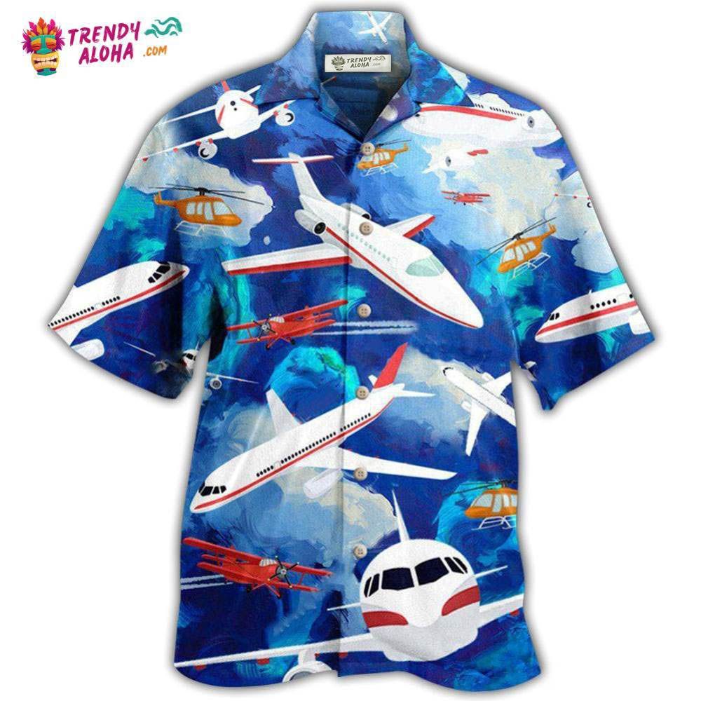 Airplane Life Is Simple Eat Sleep Fly In Sky Hawaiian Shirt – Trendy Aloha