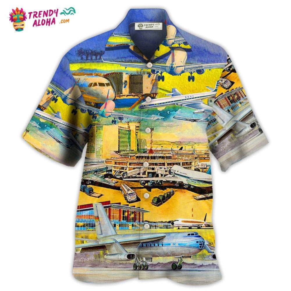 Airplane Take Off From Airport Hawaiian Shirt – Trendy Aloha Airplane Take Off From Airport Hawaiian Shirt – Trendy Aloha