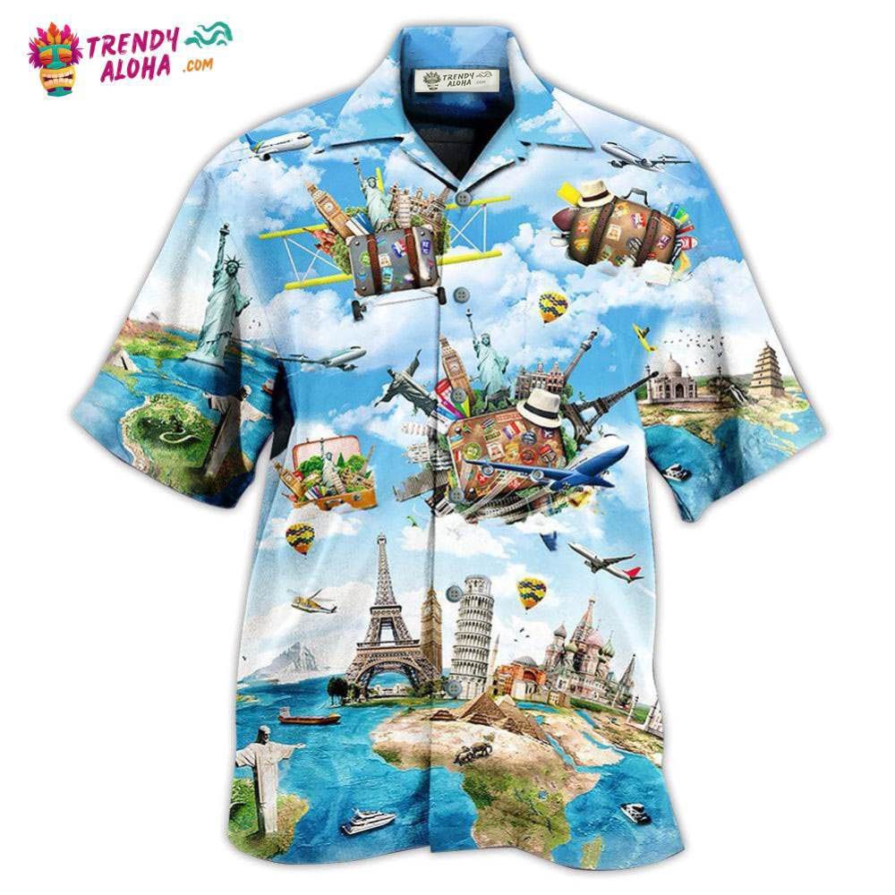 Airplane Travel World Whole Life Hawaiian Shirt – Trendy Aloha