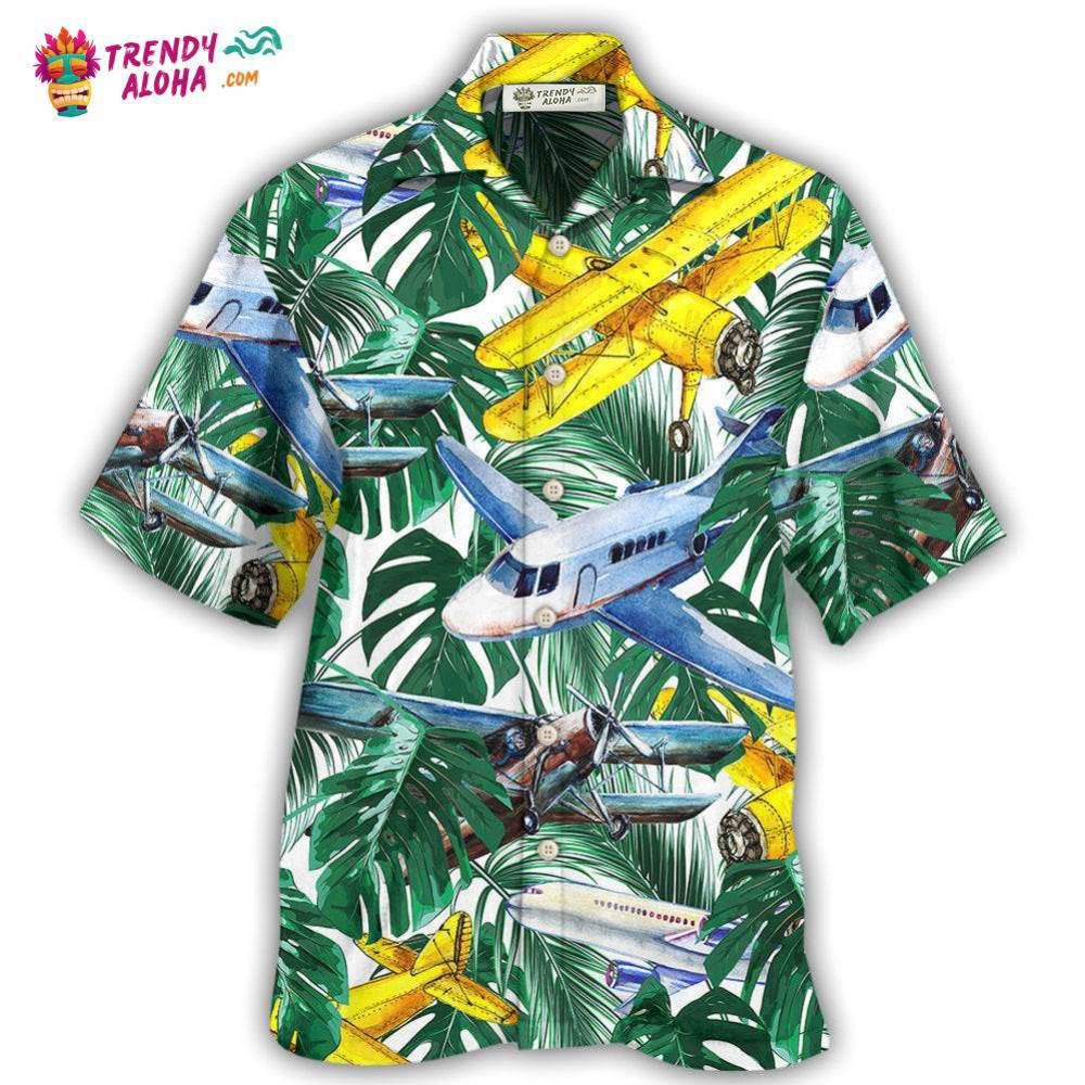 Airplane Tropical Leaf Wish Right Now Hawaiian Shirt – Trendy Aloha Airplane Tropical Leaf Wish Right Now Hawaiian Shirt – Trendy Aloha