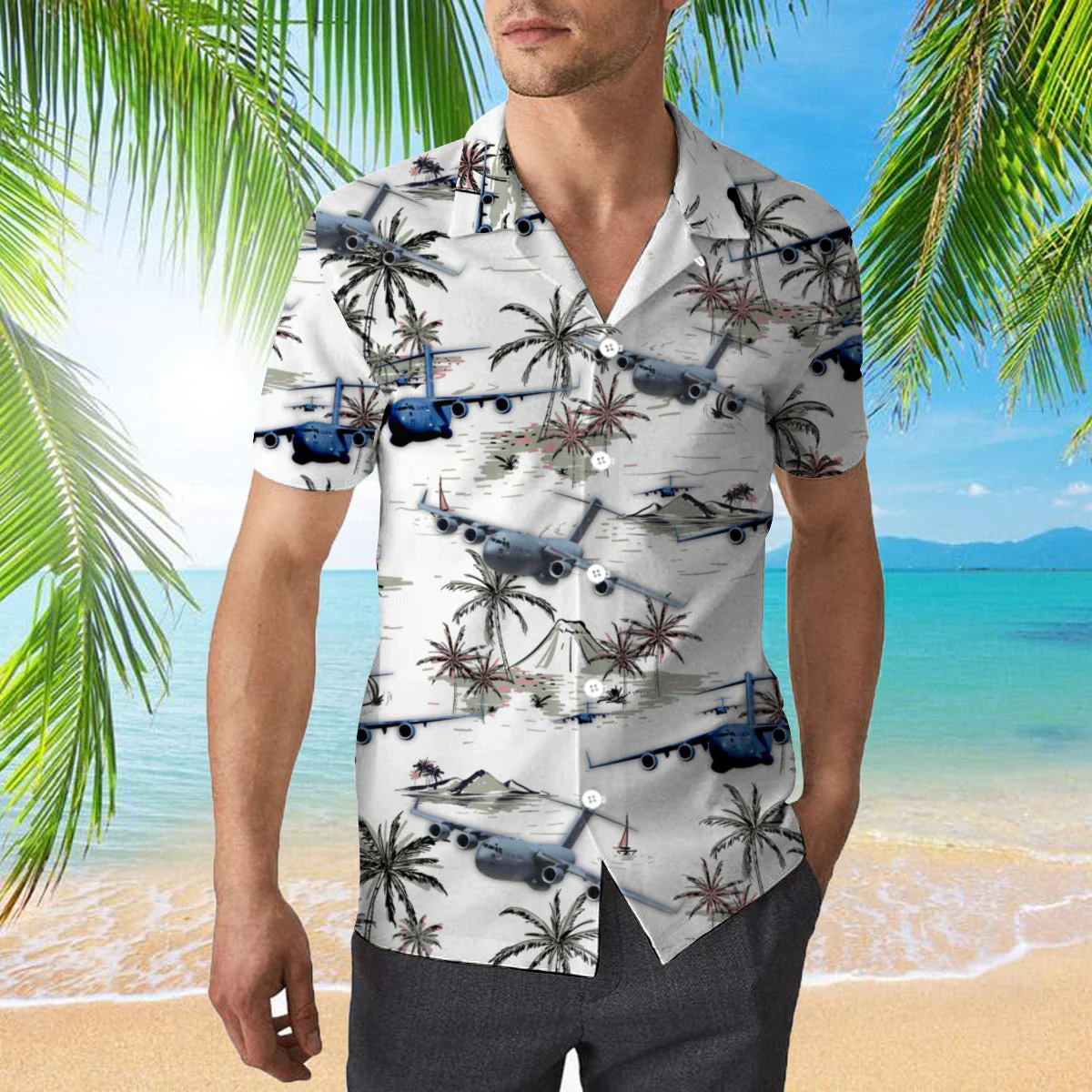 Airplane Tropical Trendy Hawaiian Shirt