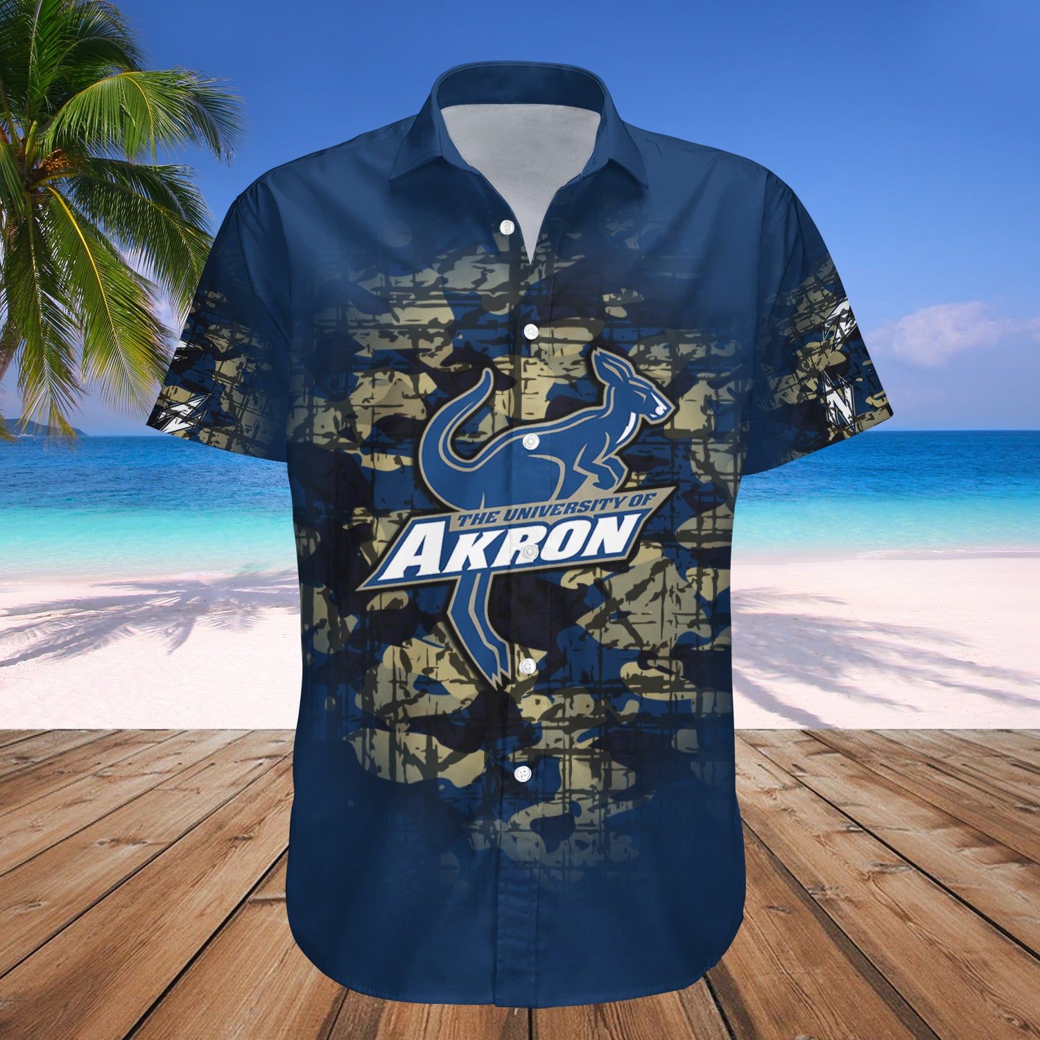 Akron Zips Hawaii Shirt Camouflage Vintage – NCAA