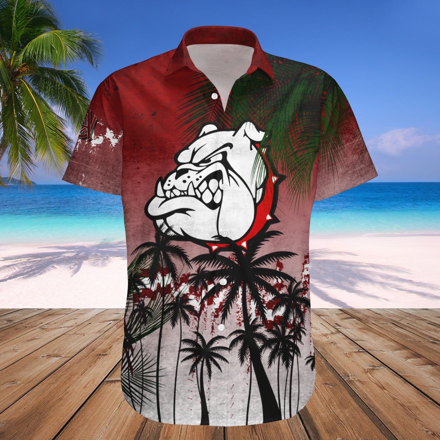 Alabama A&M Bulldogs Hawaii Shirt Coconut Tree Tropical Grunge – NCAA