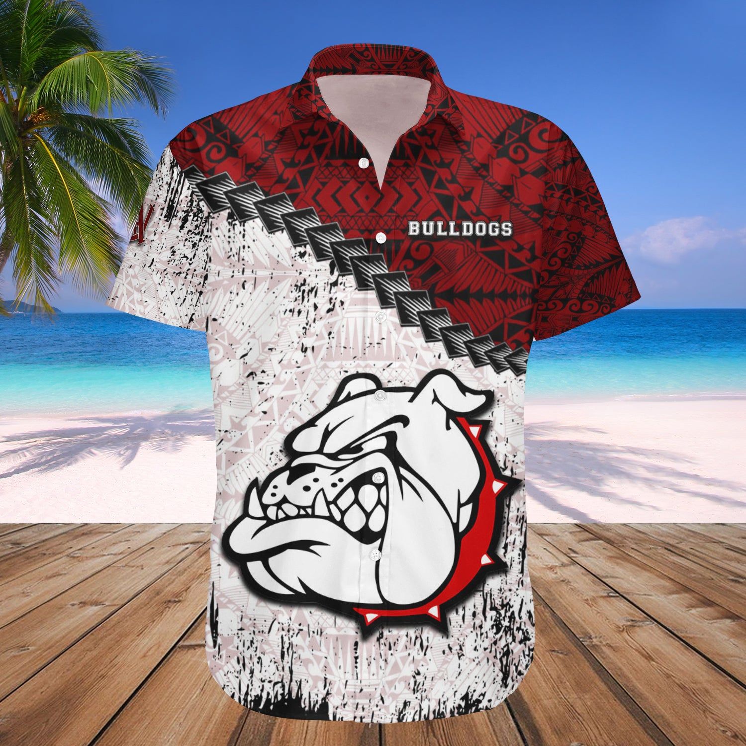 Alabama A&M Bulldogs Hawaii Shirt Grunge Polynesian Tattoo – NCAA