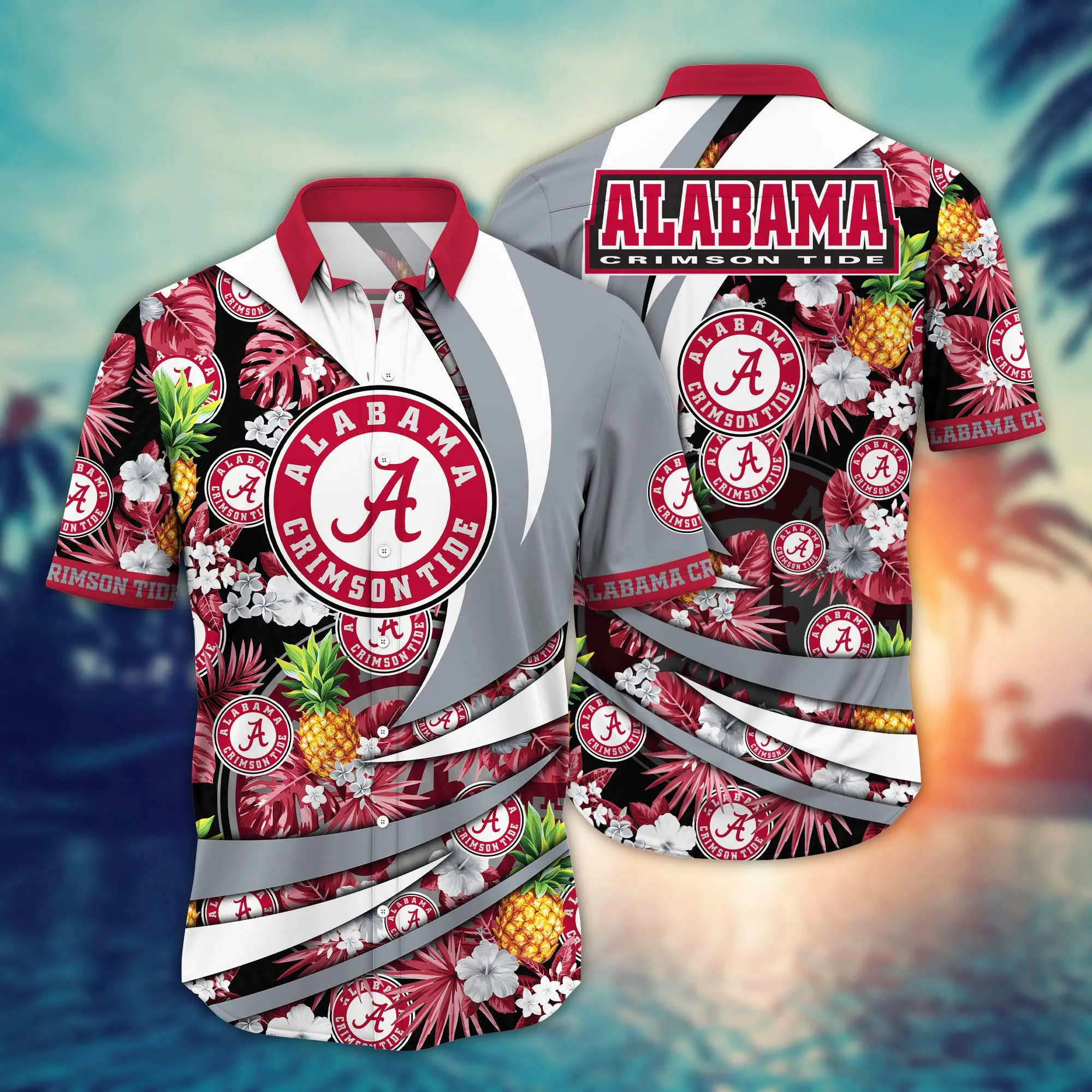 Alabama Crimson Tide NCAA Hawaiian Shirt Mid-Year Aloha Shirt Alabama Crimson Tide NCAA Hawaiian Shirt Mid-Year Aloha Shirt