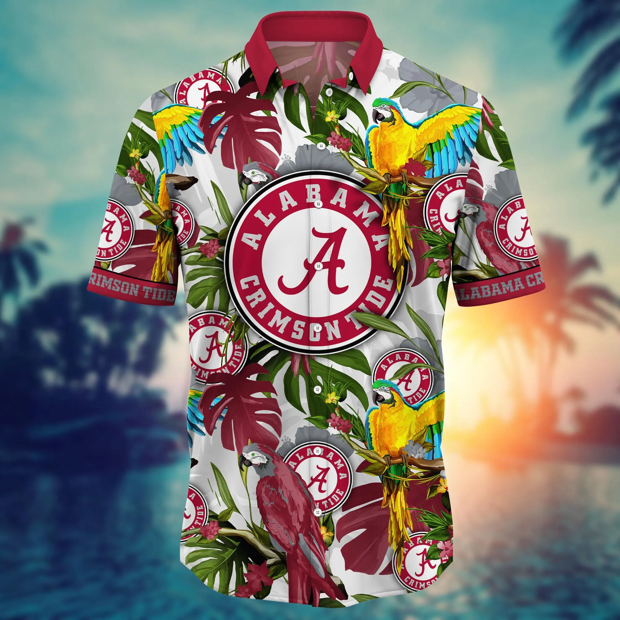 Alabama Crimson Tide NCAA Hawaiian Shirt Summer Campstime Aloha Shirt