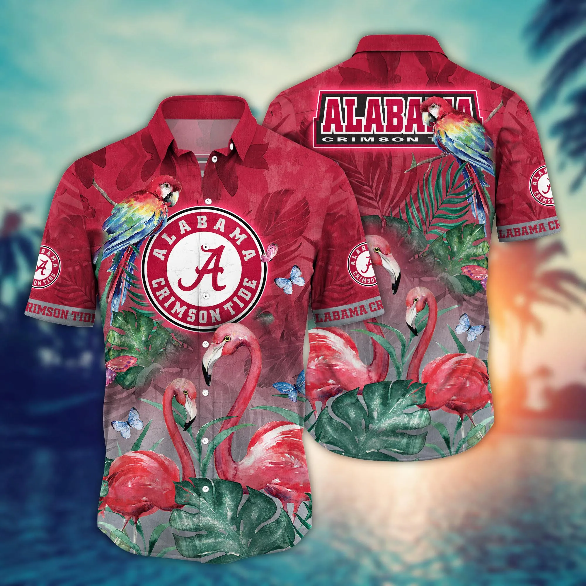 Alabama Crimson Tide NCAA Hawaiian Shirt Tropical Aloha Shirt Alabama Crimson Tide NCAA Hawaiian Shirt Tropical Aloha Shirt