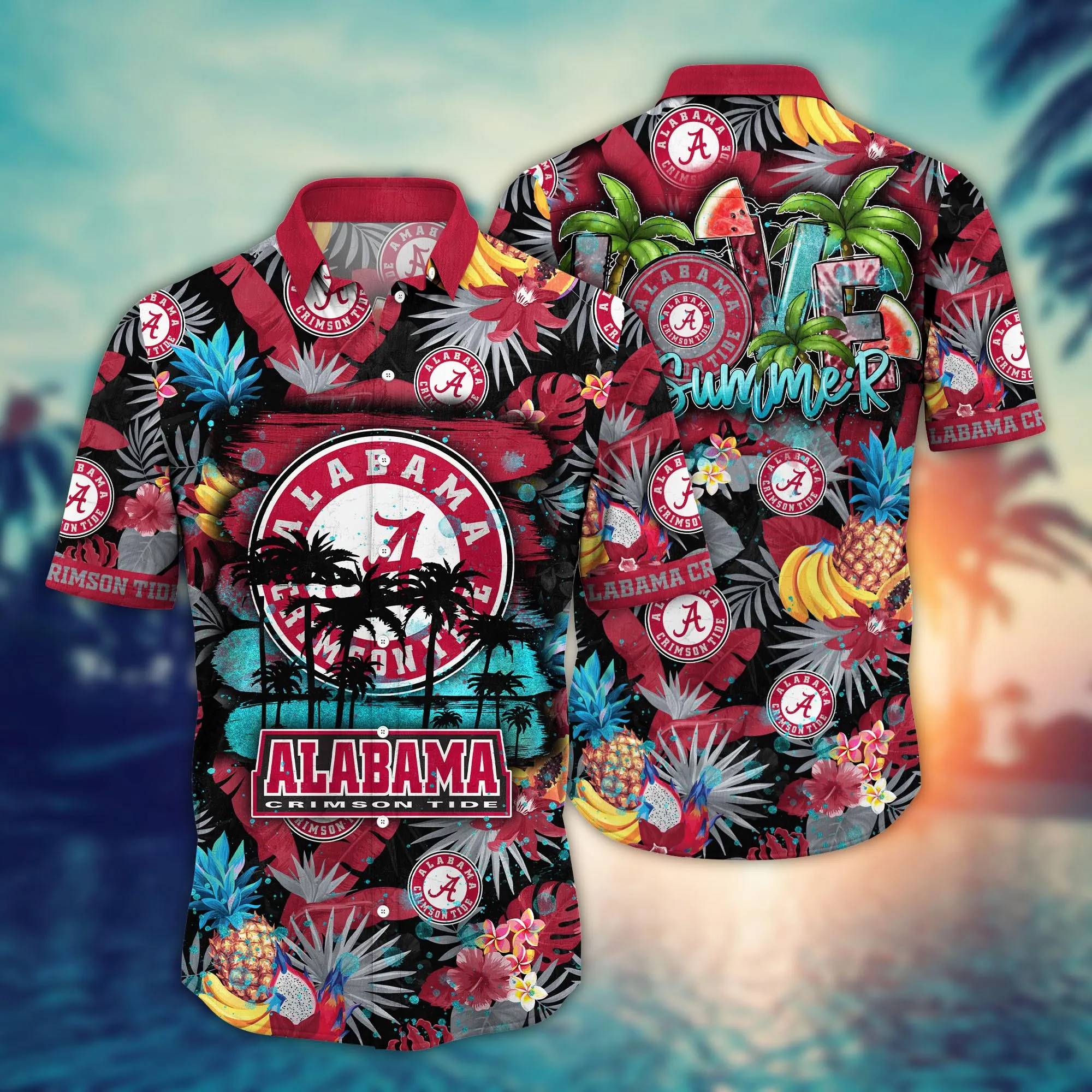 Alabama Crimson Tide NCAA Hawaiian Shirt Tropicaltime Aloha Shirt Alabama Crimson Tide NCAA Hawaiian Shirt Tropicaltime Aloha Shirt