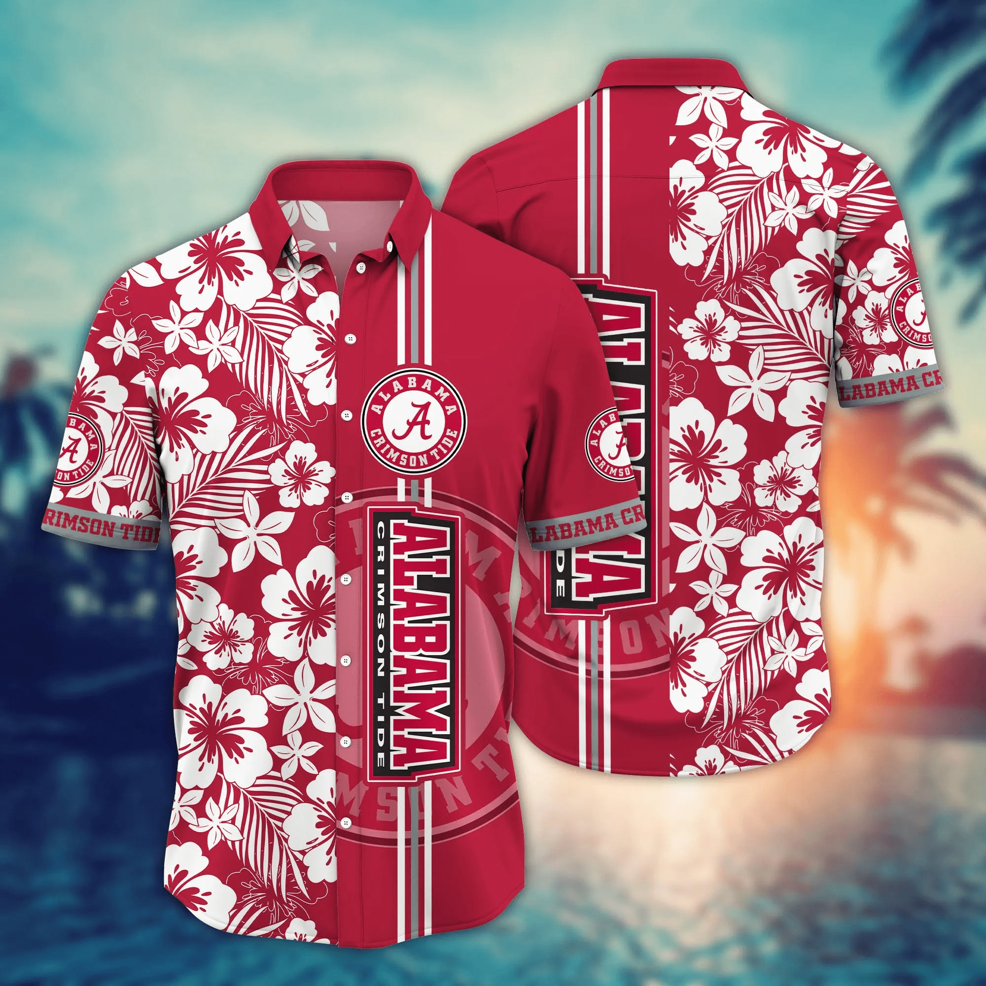 Alabama Crimson Tide NCAA Hawaiian Shirt Warm Daystime Aloha Shirt Alabama Crimson Tide NCAA Hawaiian Shirt Warm Daystime Aloha Shirt