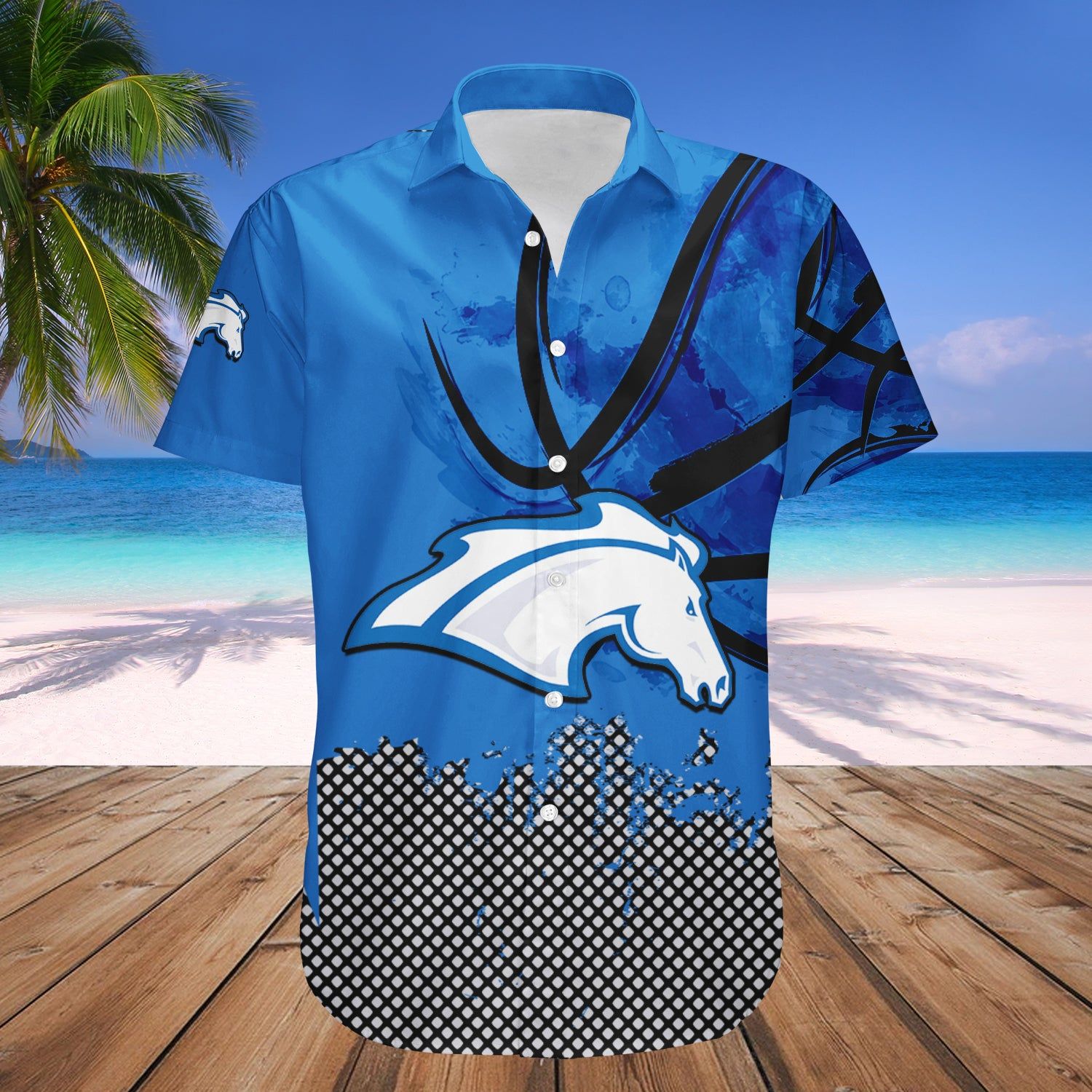 Alabama Huntsville Chargers Hawaii Shirt Basketball Net Grunge Pattern – NCAA