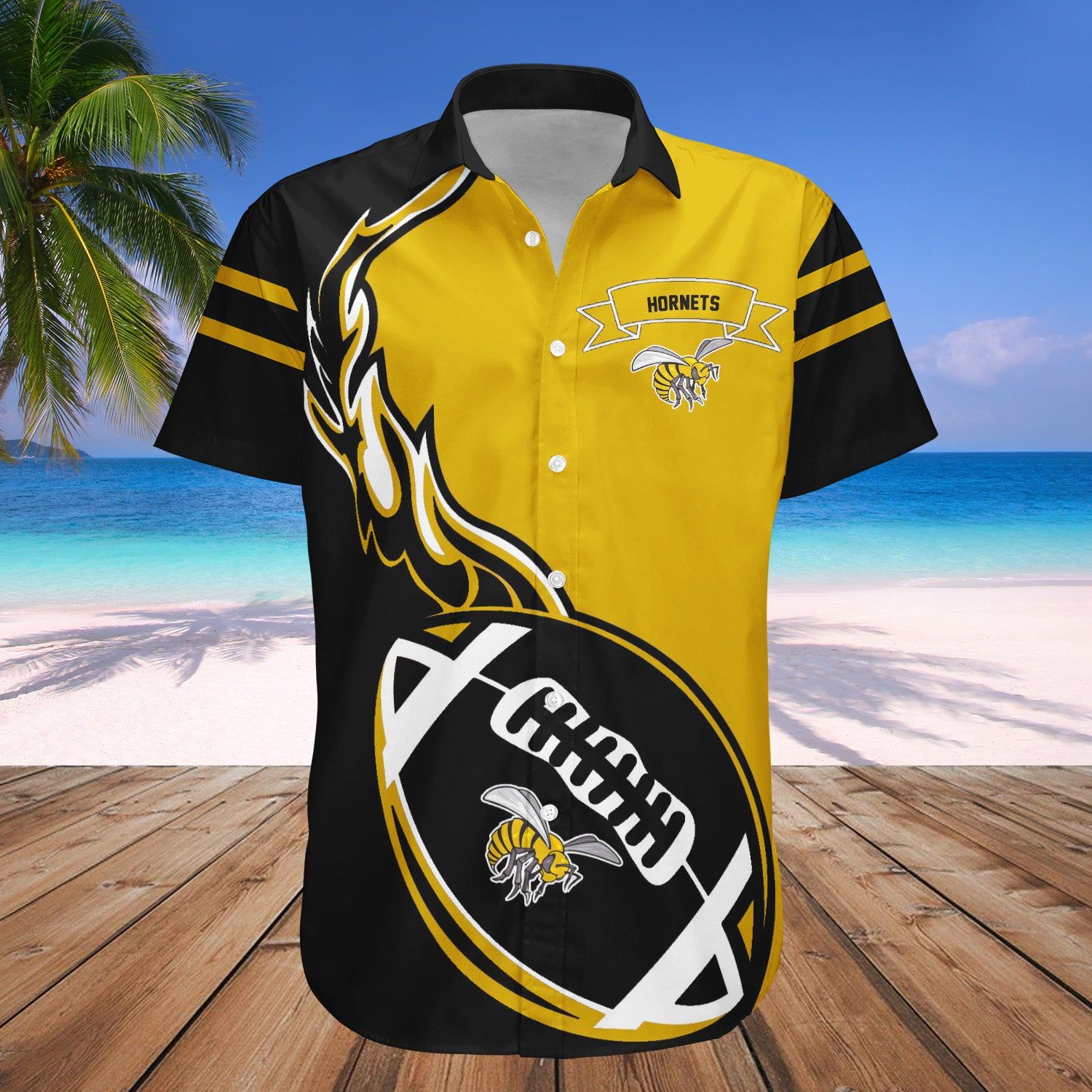 Alabama State Hornets Hawaii Shirt Flame Ball – NCAA
