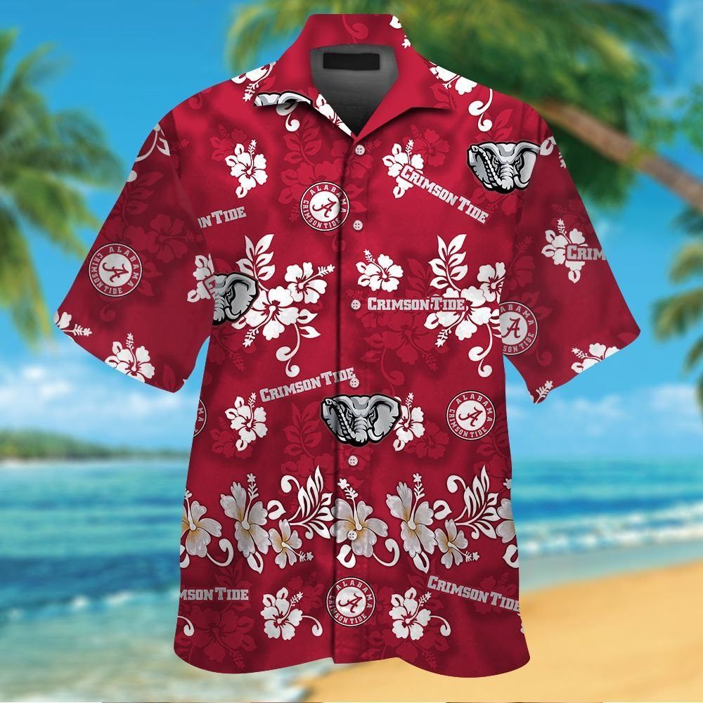 Alabama Tide Hawaiian Tropical Short Sleeve Shirt