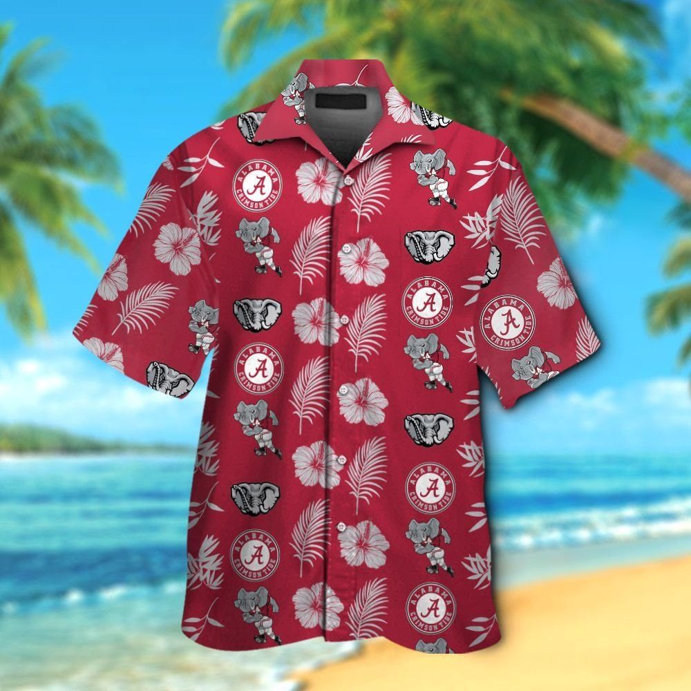 Alabama Tropical Hawaiian Short Sleeve Shirt Tide