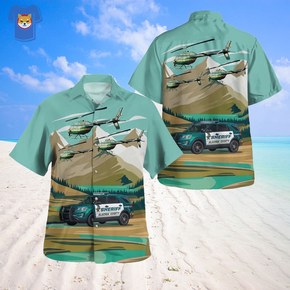 Alachua County Florida Alachua County Sheriffs Office Ford Hawaiian Shirt Alachua County Florida Alachua County Sheriffs Office Ford Hawaiian Shirt