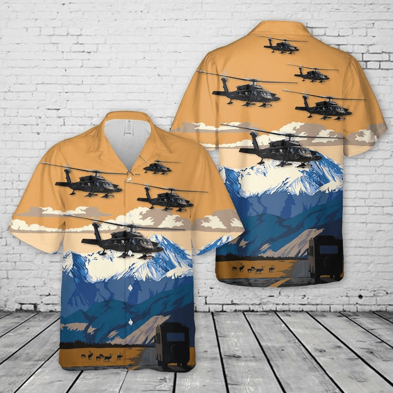 Alaska Army National Guard 1St Battalion, 207Th Aviation Regiment Uh-60 Black Hawk Trendy Hawaiian Shirt