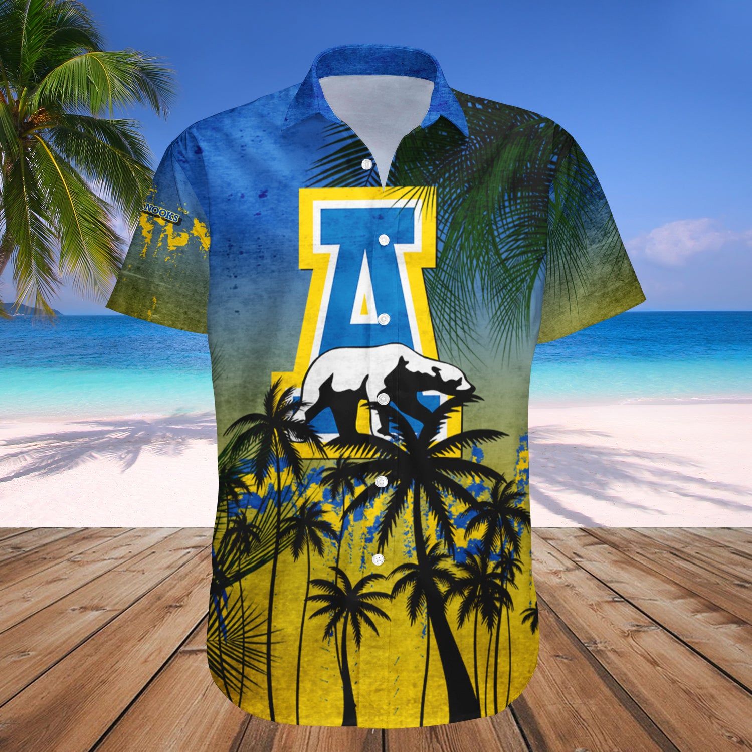 Alaska Nanooks Hawaii Shirt Coconut Tree Tropical Grunge – NCAA