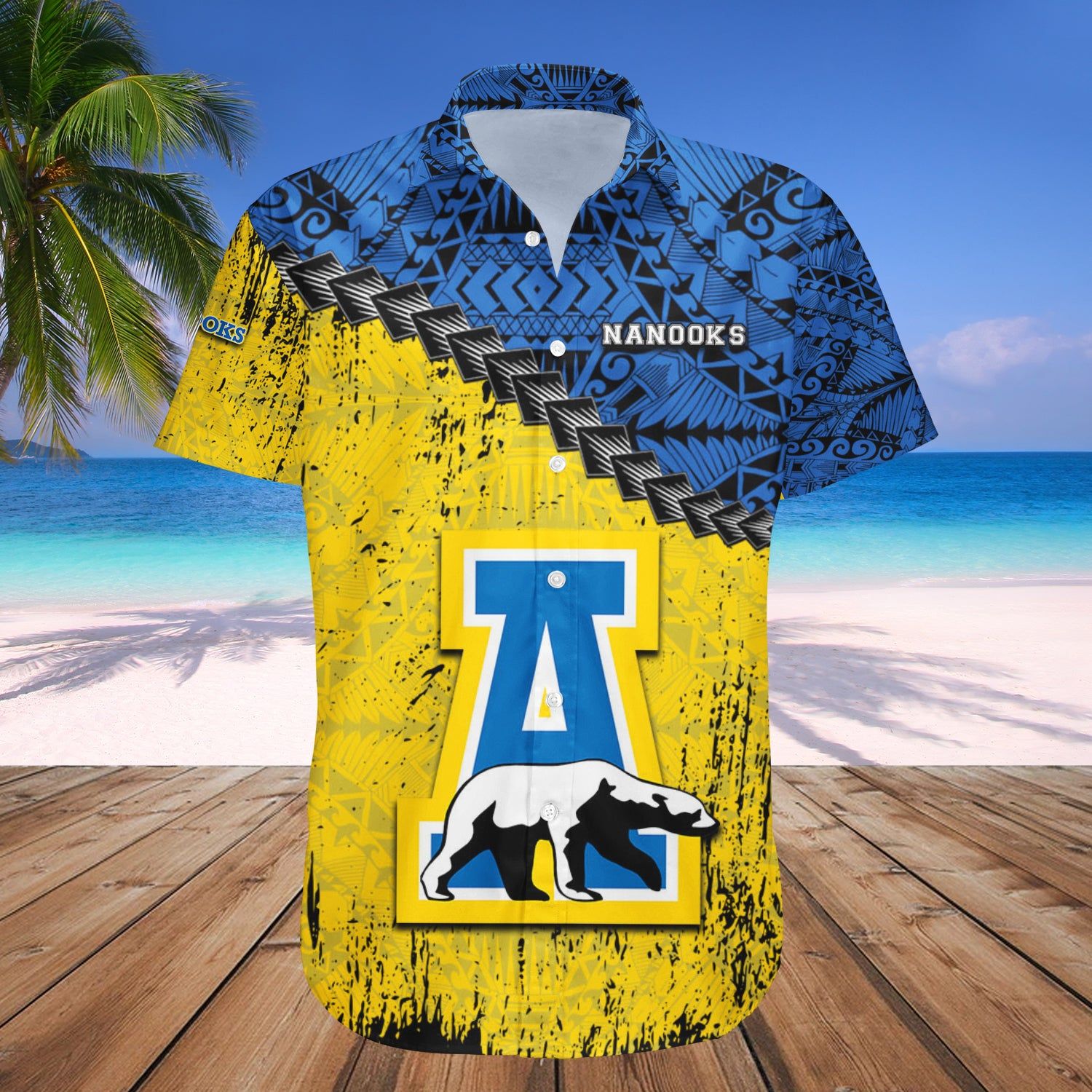 Alaska Nanooks Hawaii Shirt Grunge Polynesian Tattoo – NCAA