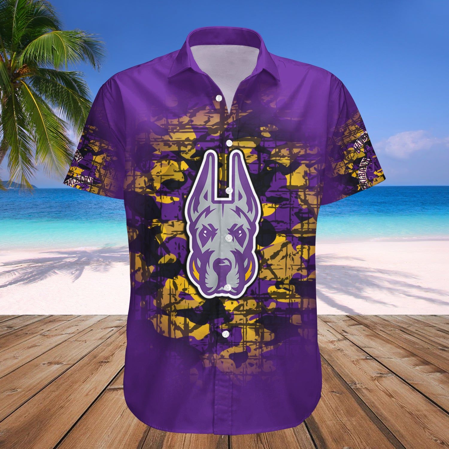 Albany Great Danes Hawaii Shirt Camouflage Vintage – NCAA