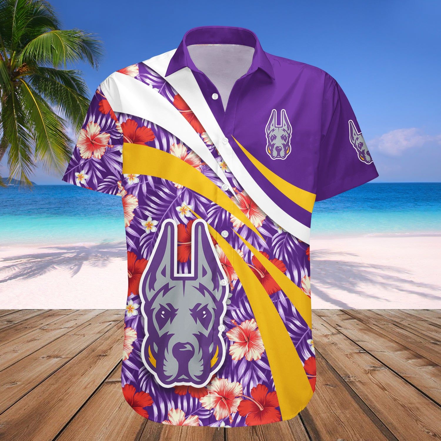 Albany Great Danes Hawaii Shirt Hibiscus Sport Style – NCAA