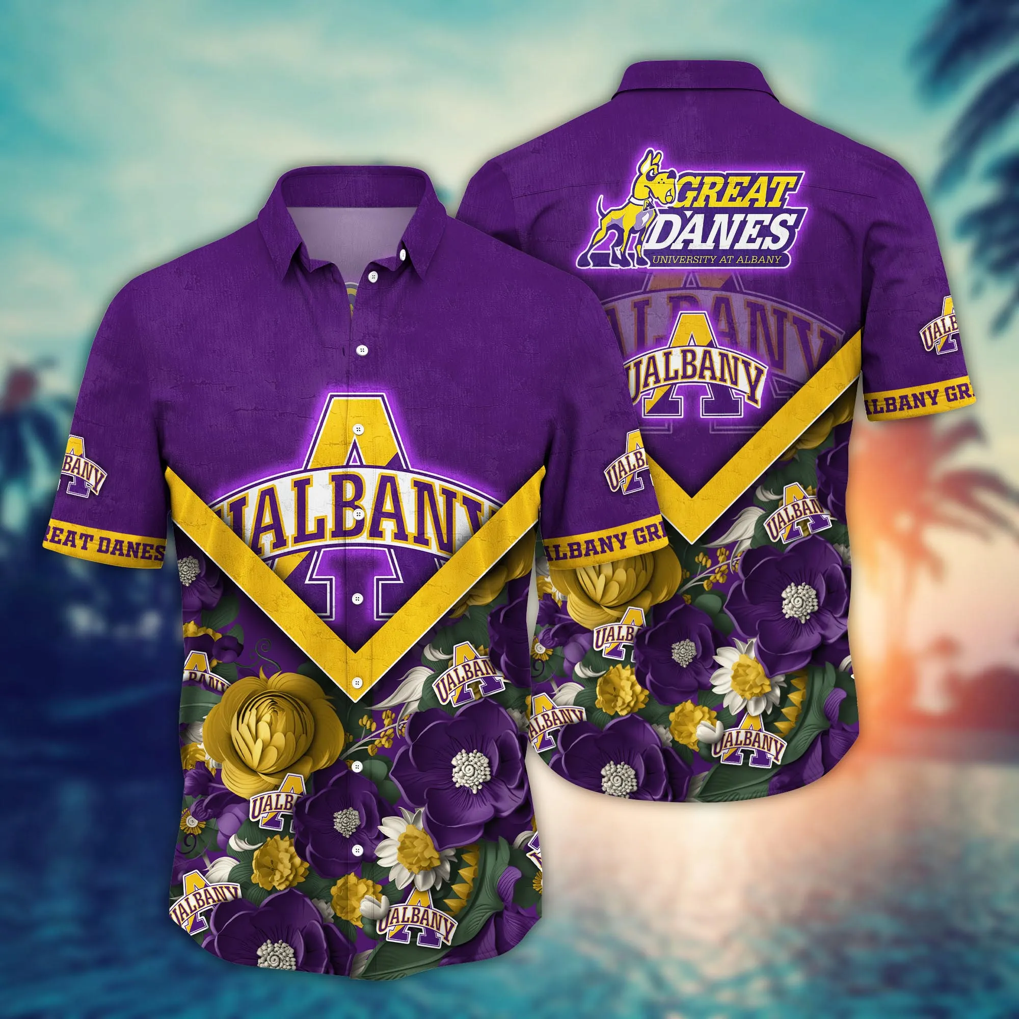 Albany Great Danes NCAA Hawaiian Shirt Custom Balmy Aloha Shirt Albany Great Danes NCAA Hawaiian Shirt Custom Balmy Aloha Shirt