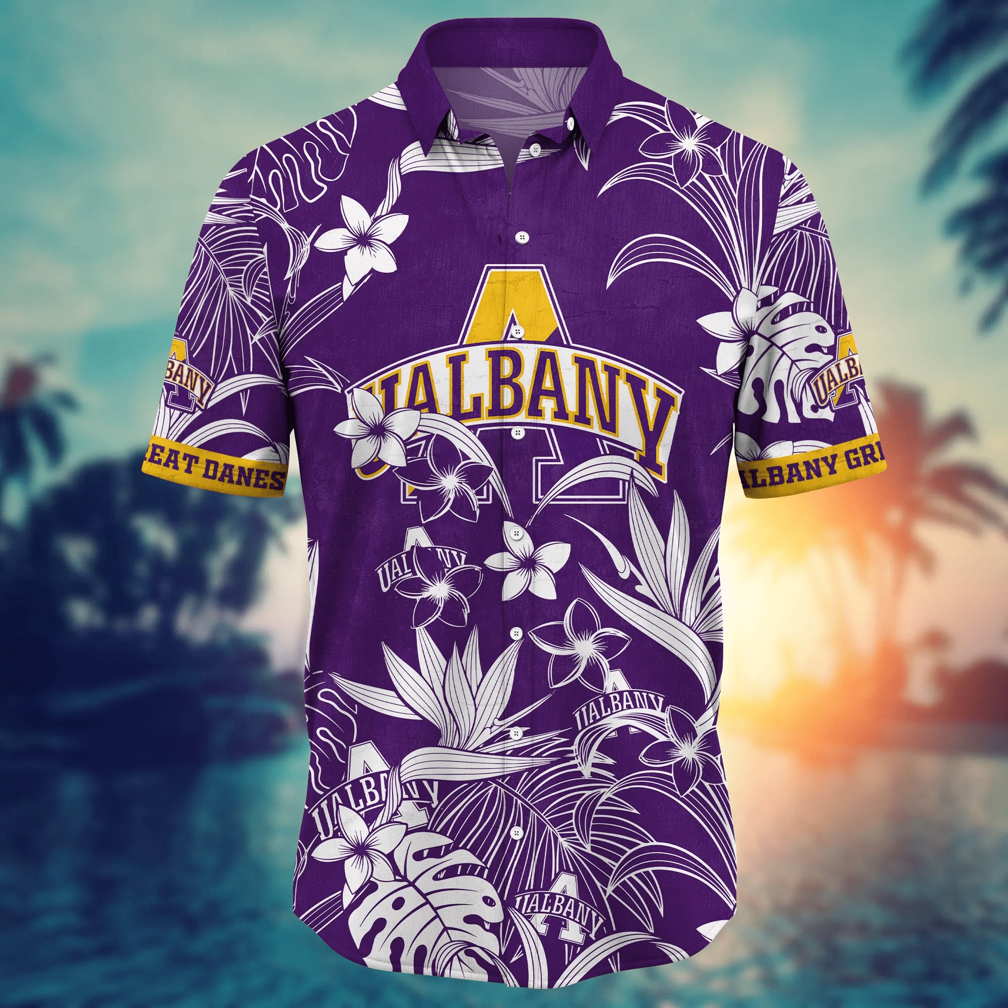 Albany Great Danes NCAA Hawaiian Shirt Ice Cream Seasontime Aloha Shirt