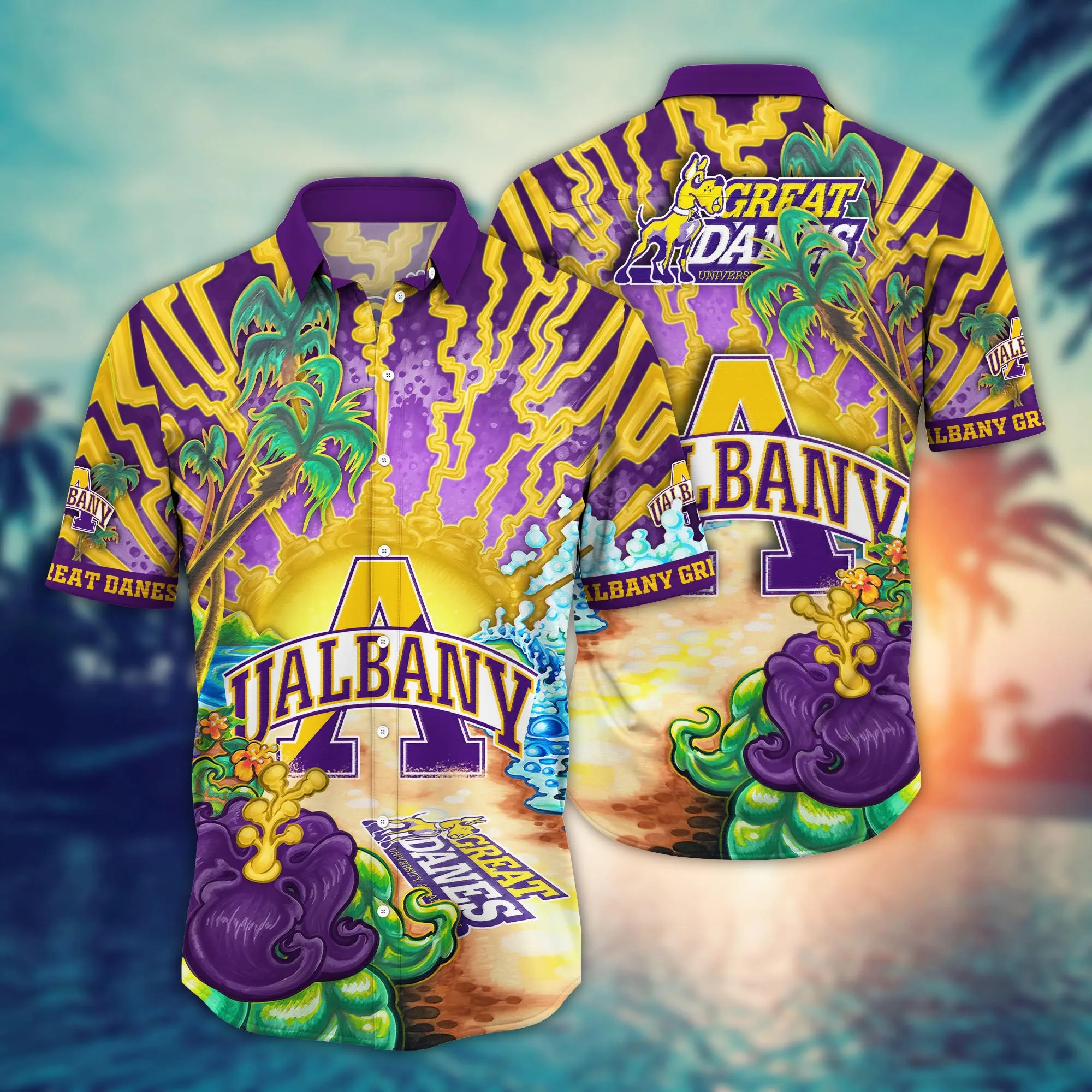 Albany Great Danes NCAA Hawaiian Shirt Solsticetime Aloha Shirt Albany Great Danes NCAA Hawaiian Shirt Solsticetime Aloha Shirt