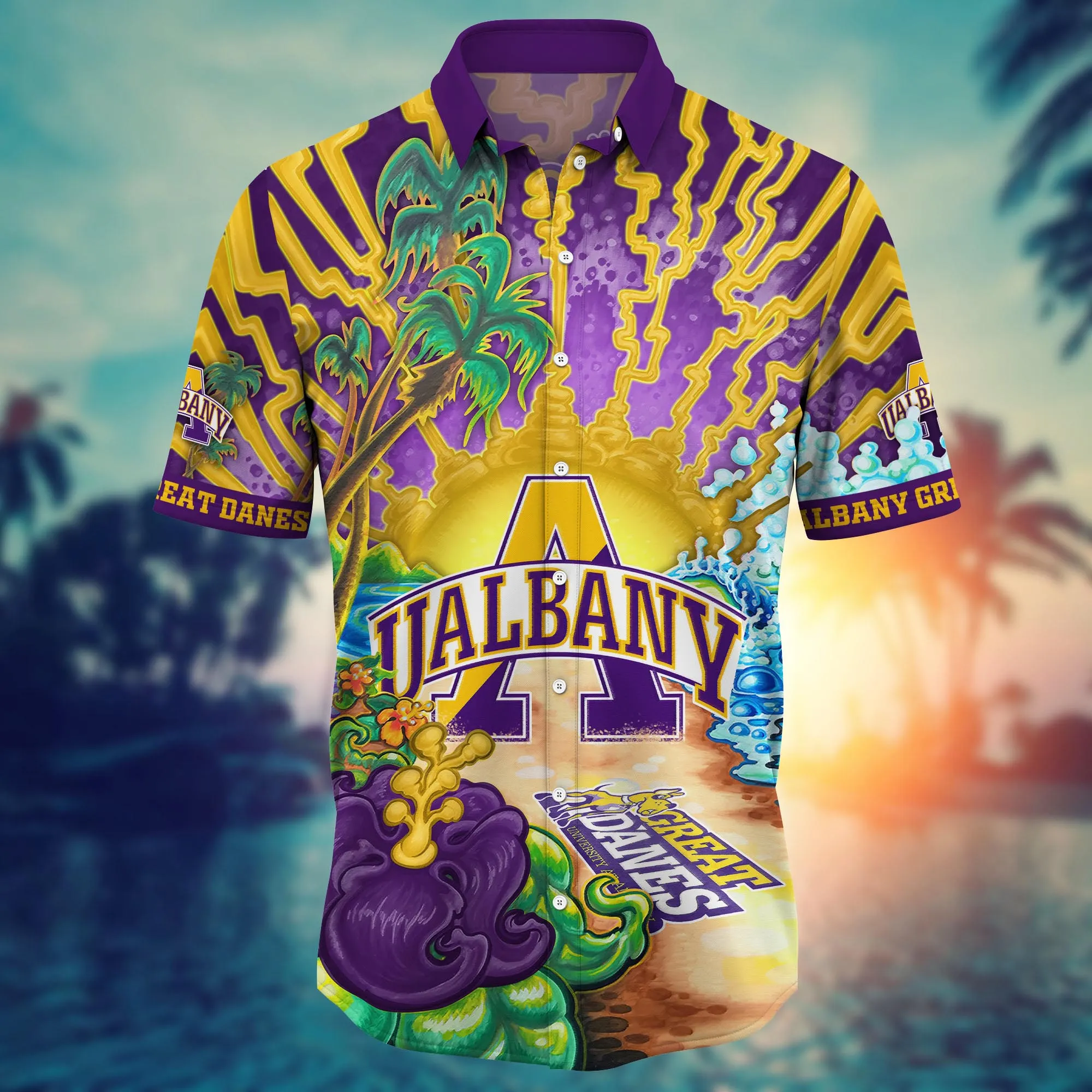 Albany Great Danes NCAA Hawaiian Shirt Solsticetime Aloha Shirt