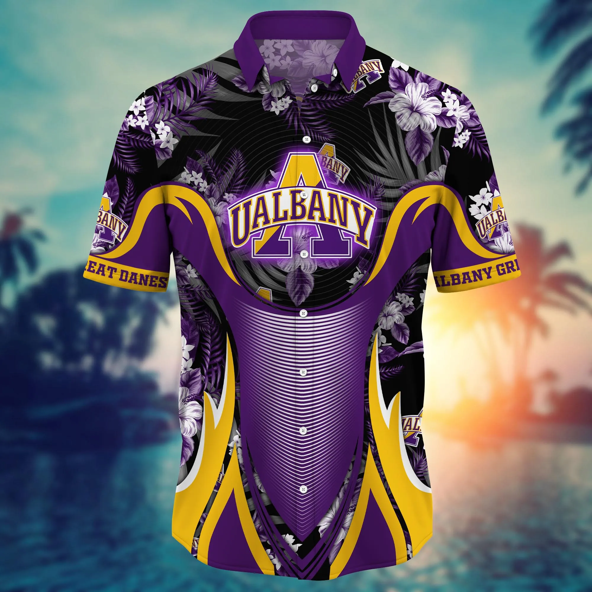 Albany Great Danes NCAA Hawaiian Shirt Sunscreen Aloha Shirt