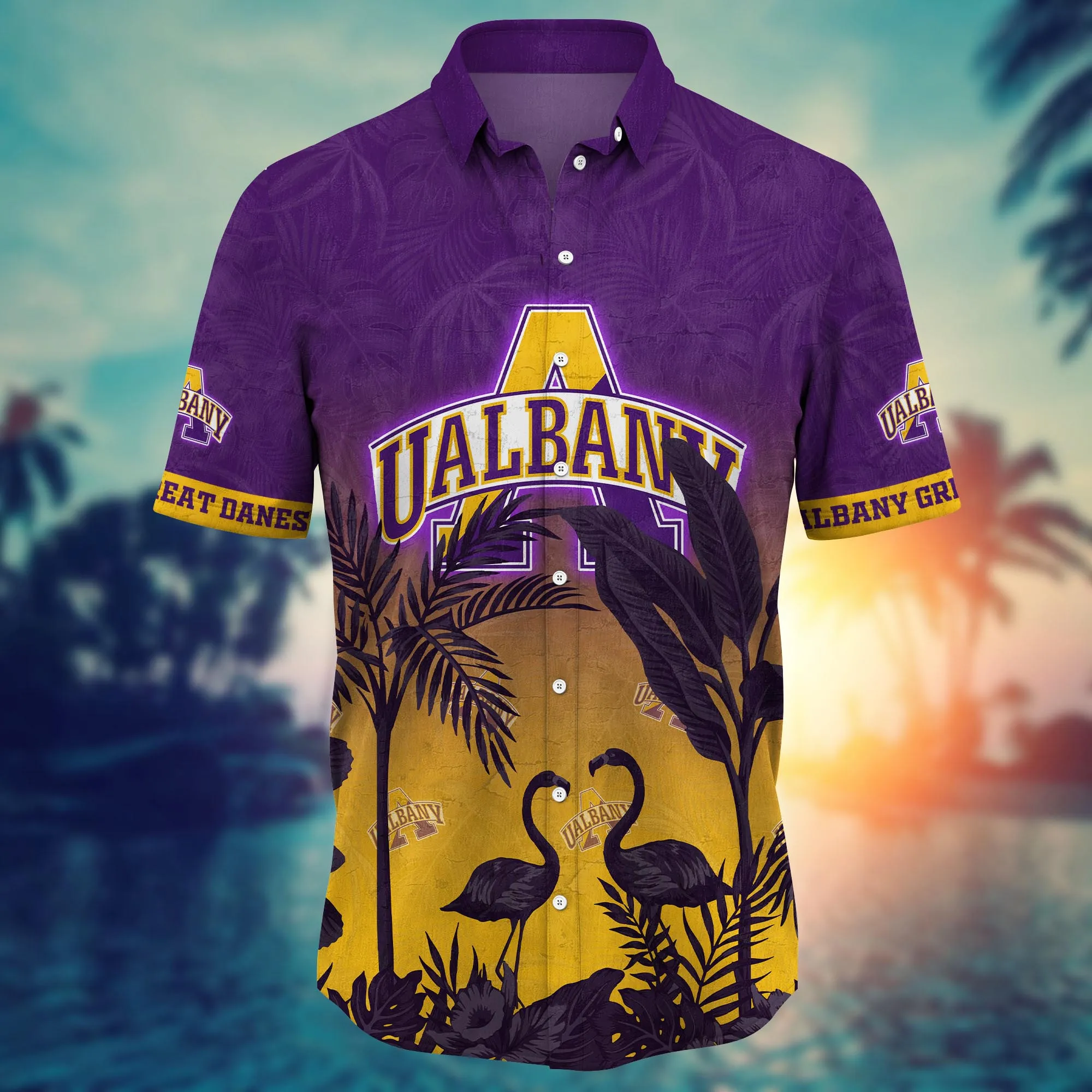 Albany Great Danes NCAA Hawaiian Shirt Water Sportstime Aloha Shirt