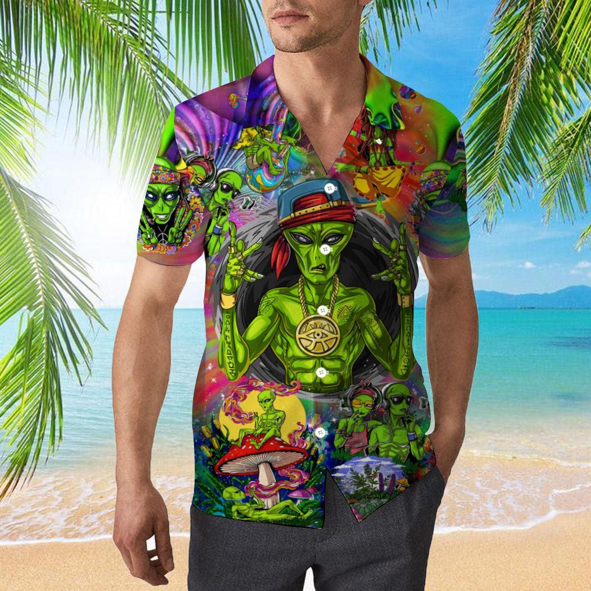 Alien Hippie Trendy Hawaiian Shirt