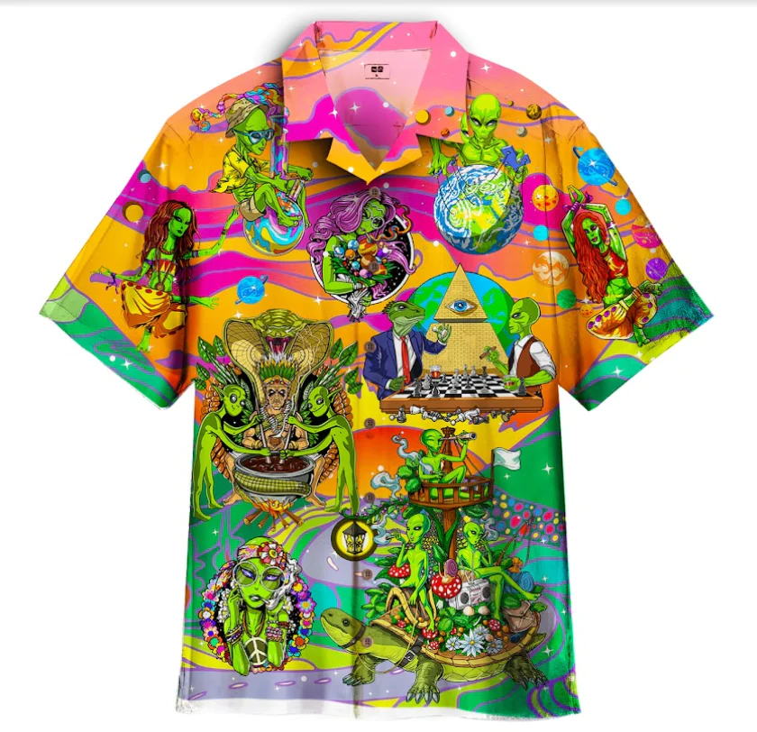 Alien Life In The Universe Trendy Hawaiian Shirt