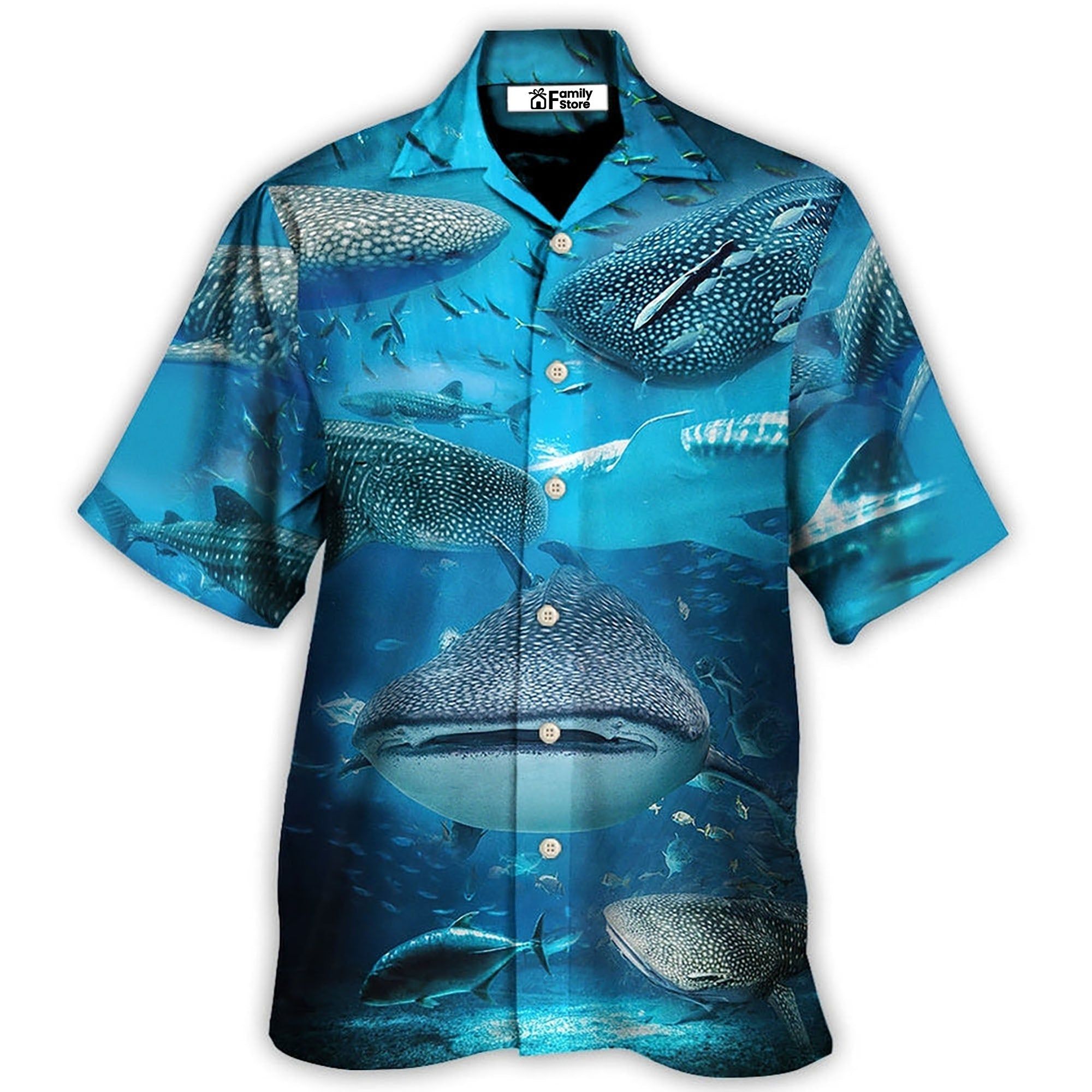 Alien Seas Hawaiian Shirt – Shark Alien Space Edition