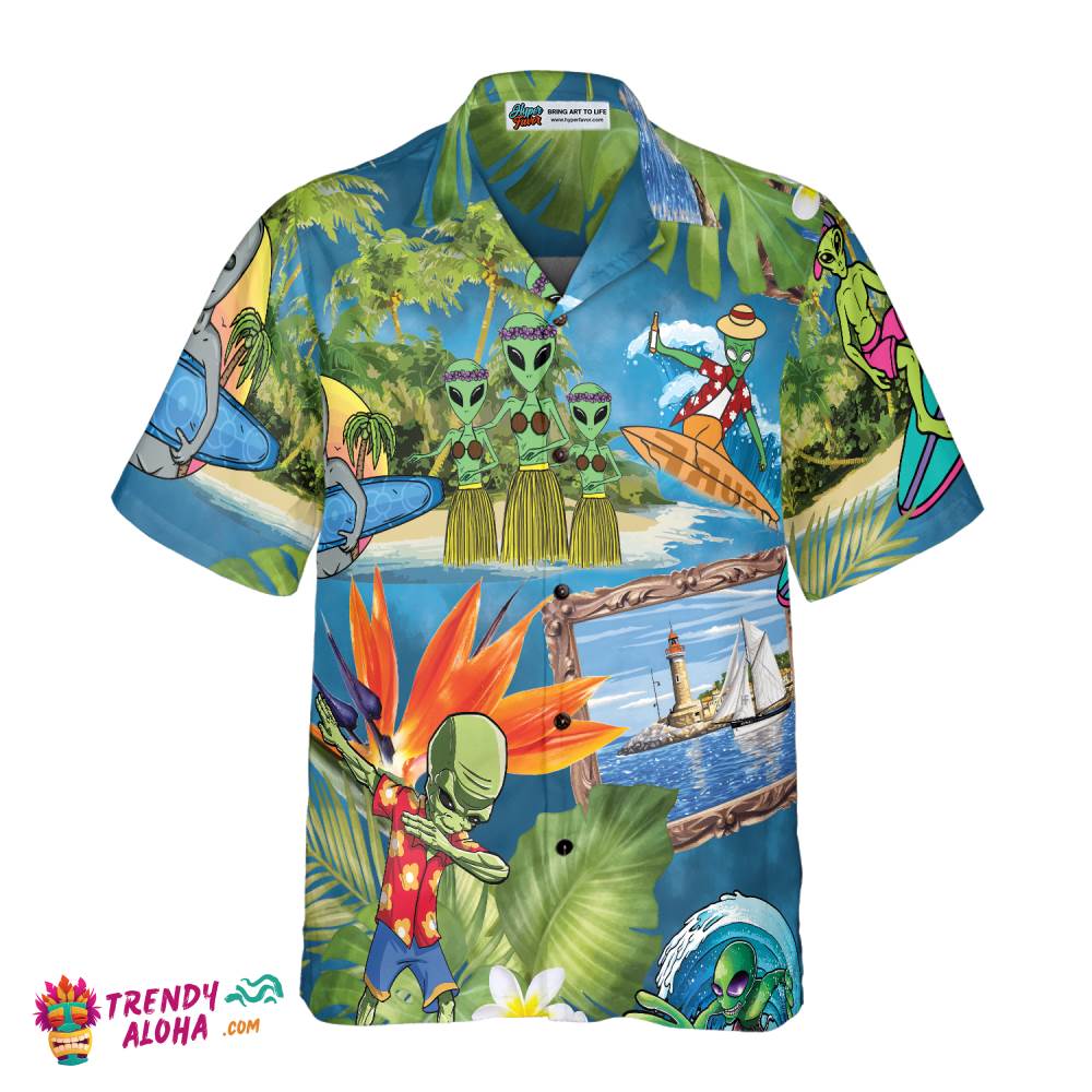 Alien Tropical Summer Hawaiian Shirt