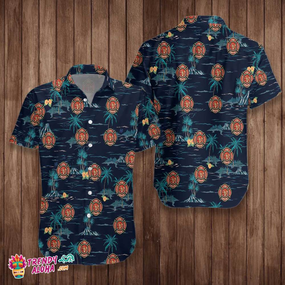 All Gave Some Some Gave All Firefighter Hawaiian Shirt, Tropical Navy Firefighter Shirt For Men All Gave Some Some Gave All Firefighter Hawaiian Shirt, Tropical Navy Firefighter Shirt For Men