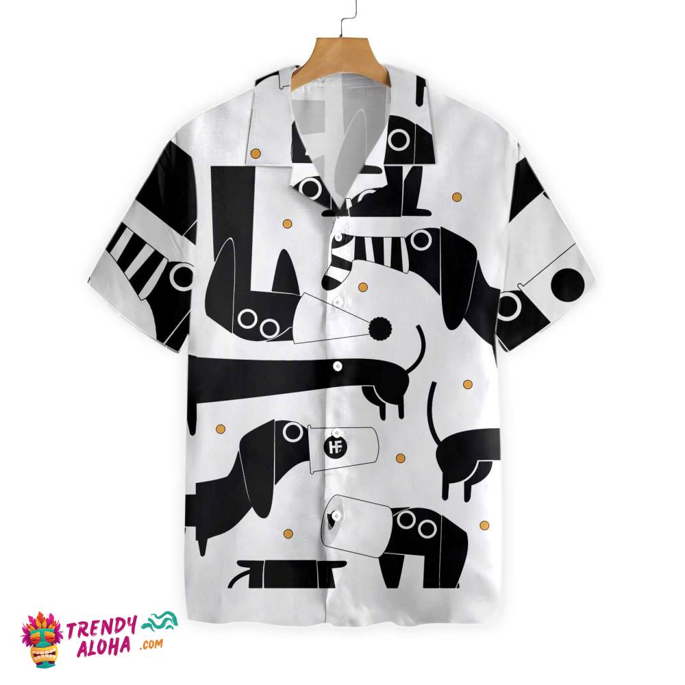 All My Dog Dachshund Pattern Hawaiian Shirt