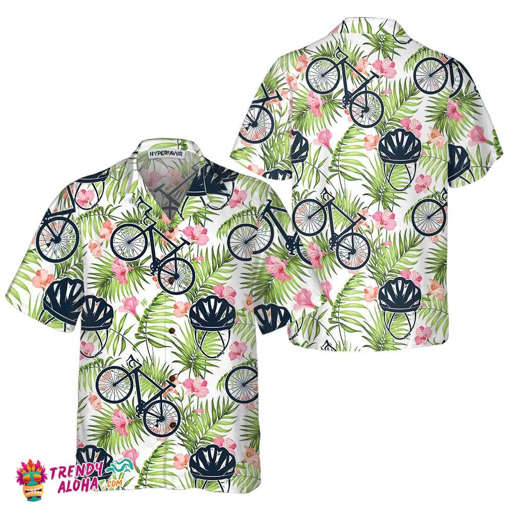 Aloha Cycling Hawaiian Shirt, Bicycle Shirt For Men & Women, Best Gift For Bikers