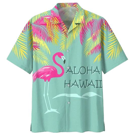 Aloha Hawaii Flamingo Ornamental Design Trendy Hawaiian Shirt