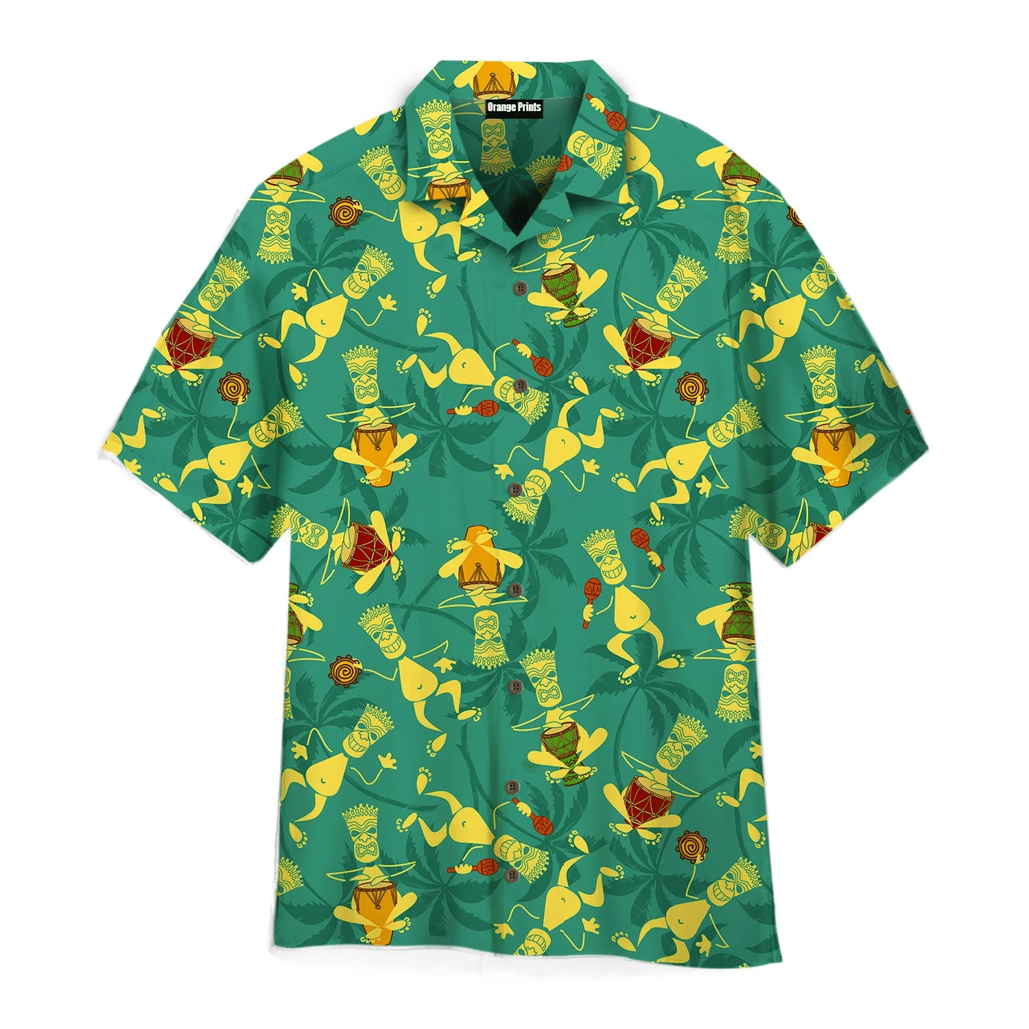 Aloha Tiki Tribal Musicians Hawaiian Shirt