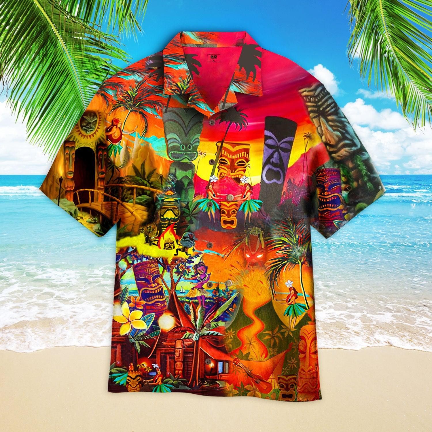 Always Keeps Your Heart Tiki Trendy Hawaiian Shirt Colorful