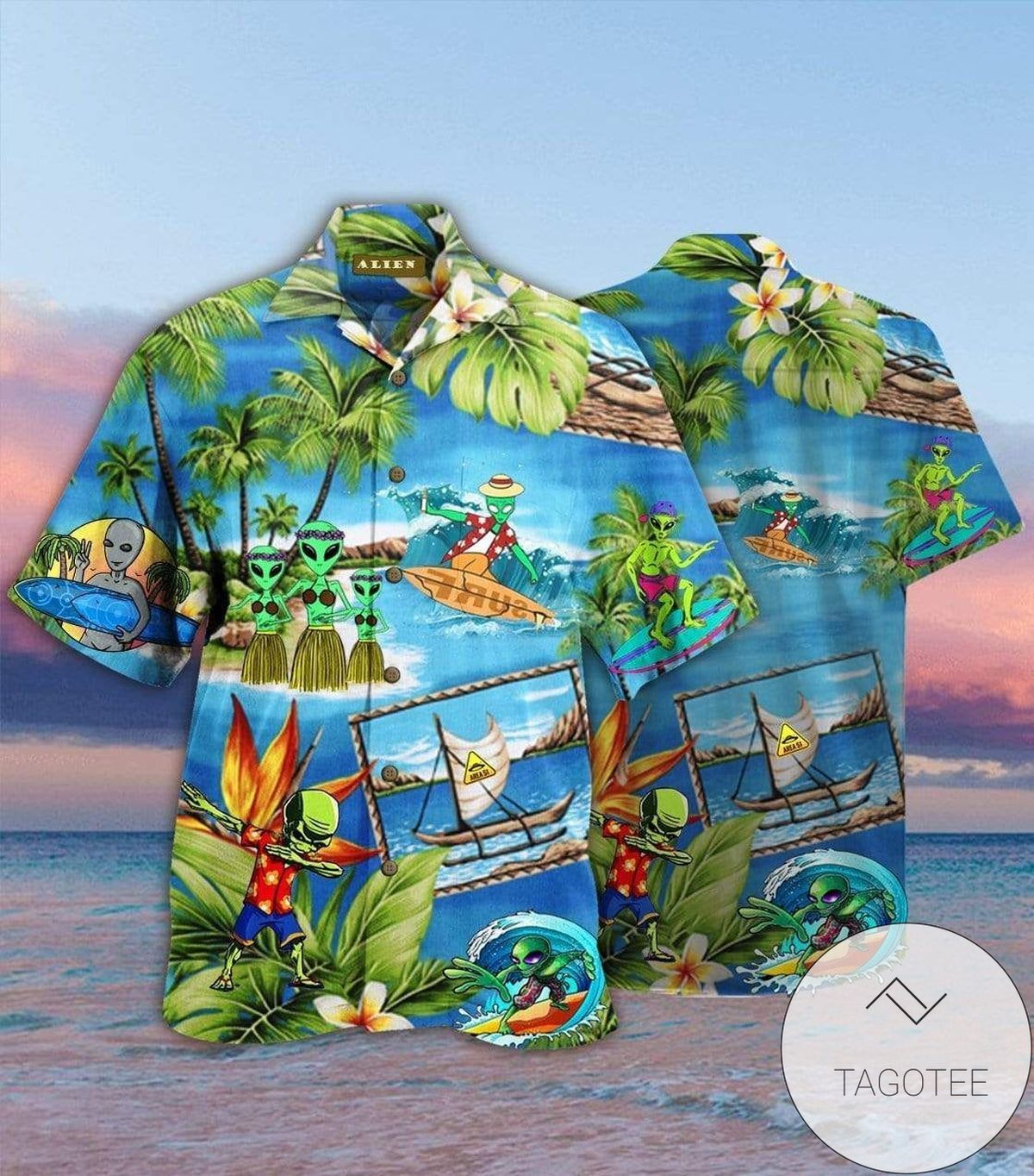 Amazing Alien Unisex Design Elegance Hawaiian Shirt Tropical Collection