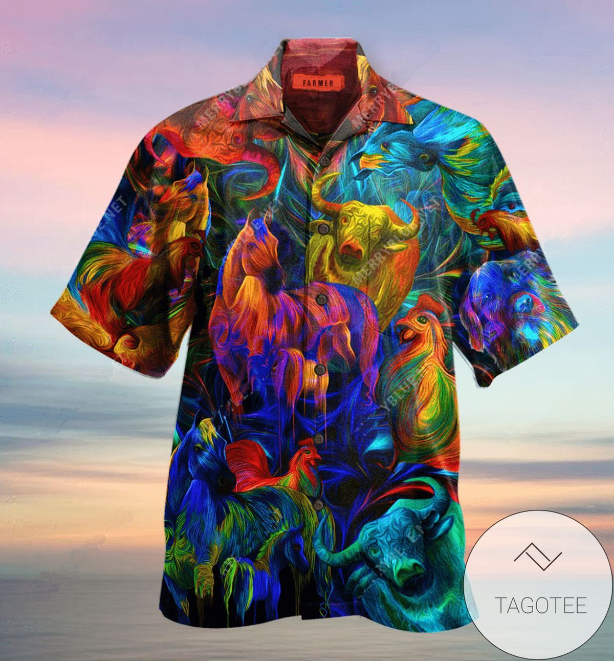 Amazing Colorful Farm Unisex Shirts Hawaiian Shirt