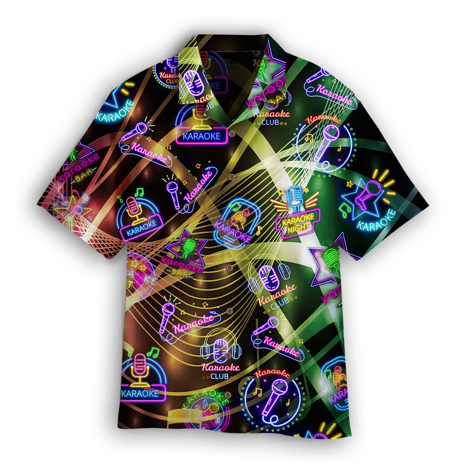 Amazing Karaoke Neon Sign Hawaiian Shirt