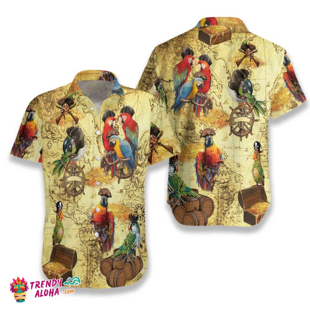 Amazing Pirate Parrots Hawaiian Shirt