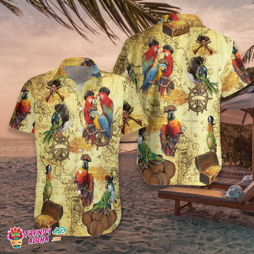Amazing Pirate Parrots Hawaiian Shirt