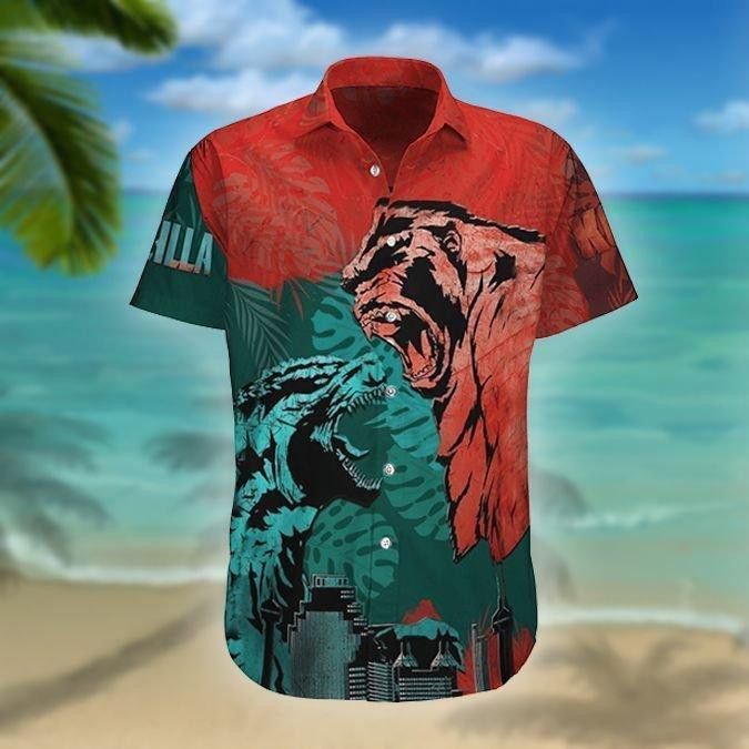 Amazing Red And Green Trendy Hawaiian Shirt