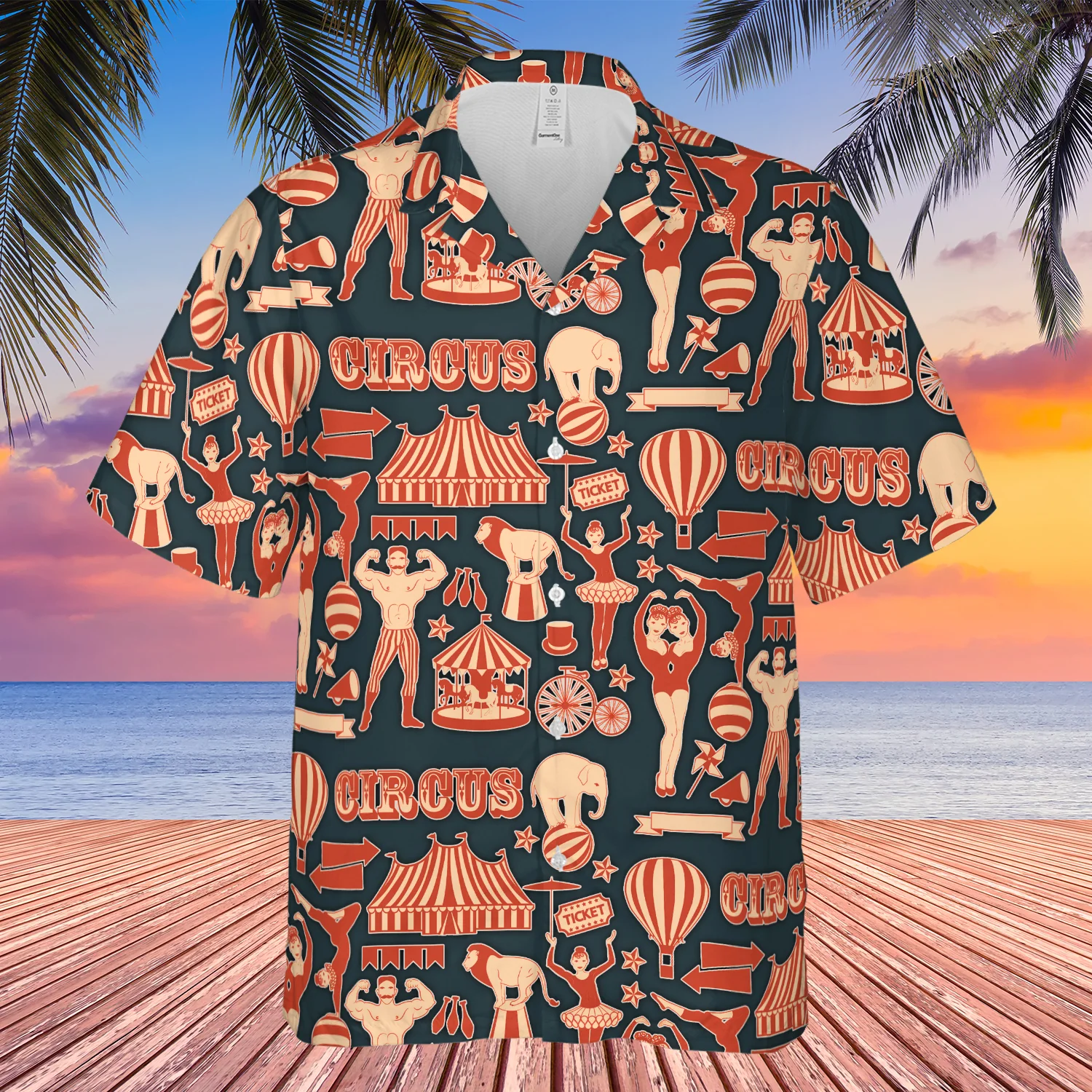 Amazing Retro Circus Hawaiian Shirt