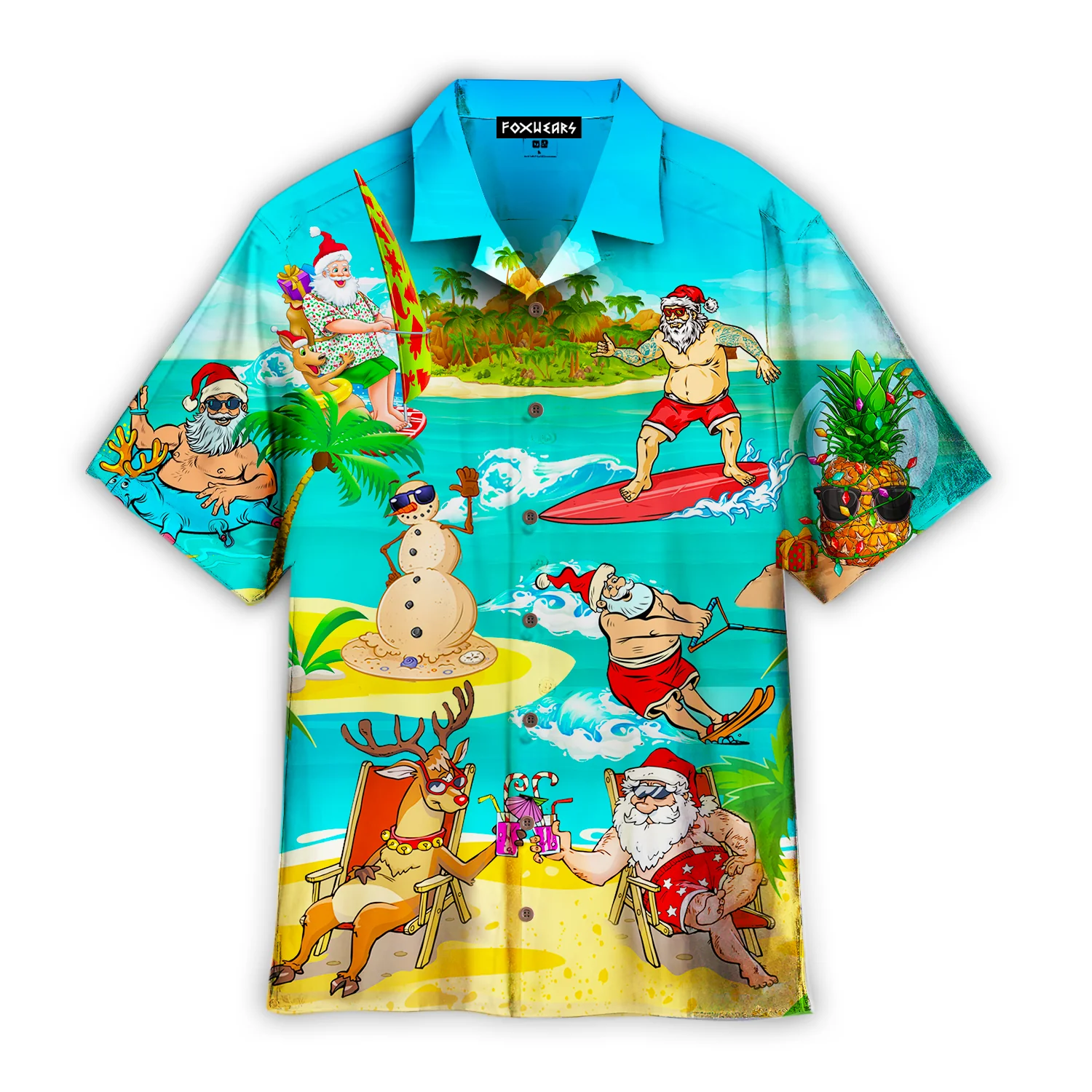 Amazing Santa Claus Holiday Summer Trendy Hawaiian Shirt
