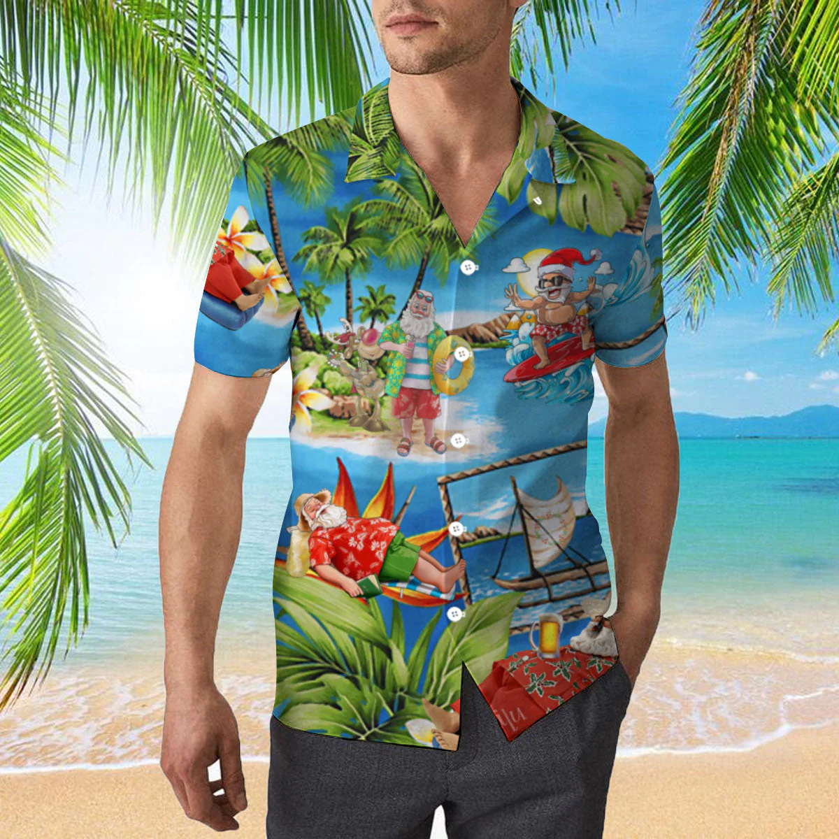 Amazing Santa Claus Trendy Hawaiian Shirt